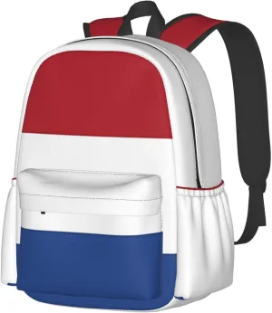 Netherlands Holland Flag Backpack Large Capacity Backpack Lightweight Double Shoulder Bag For Women Men Travel