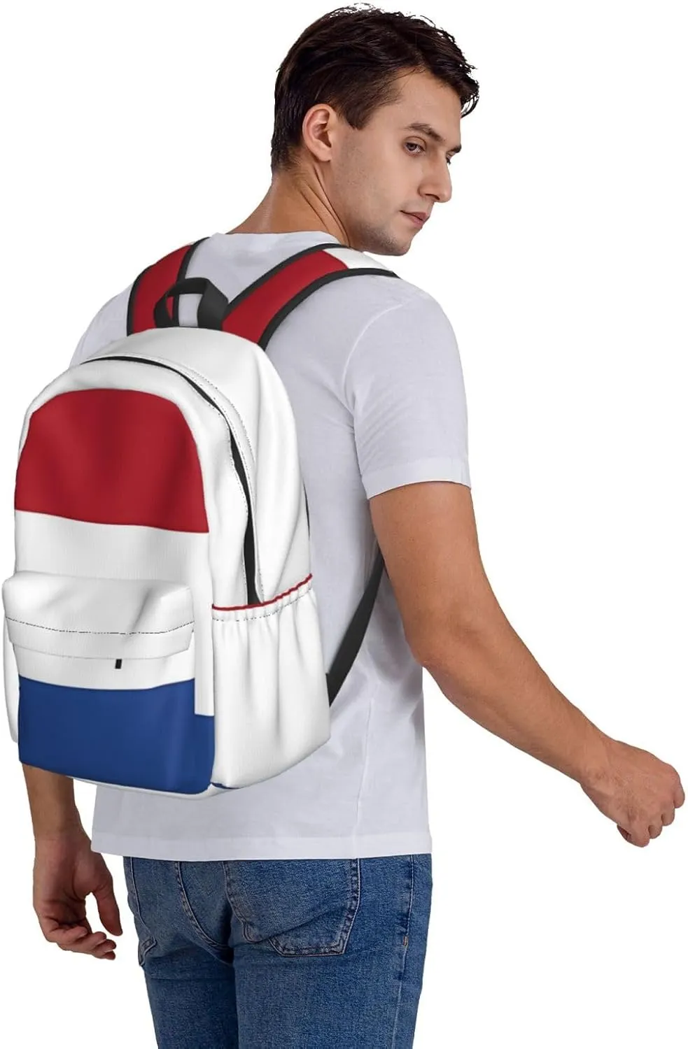 Netherlands Holland Flag Backpack Large Capacity Backpack Lightweight Double Shoulder Bag For Women Men Travel