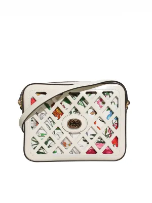 New 2019 Traforata Leather Cutout Flora Shoulder Bag