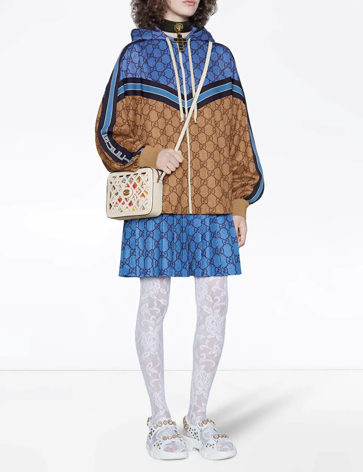 New 2019 Traforata Leather Cutout Flora Shoulder Bag
