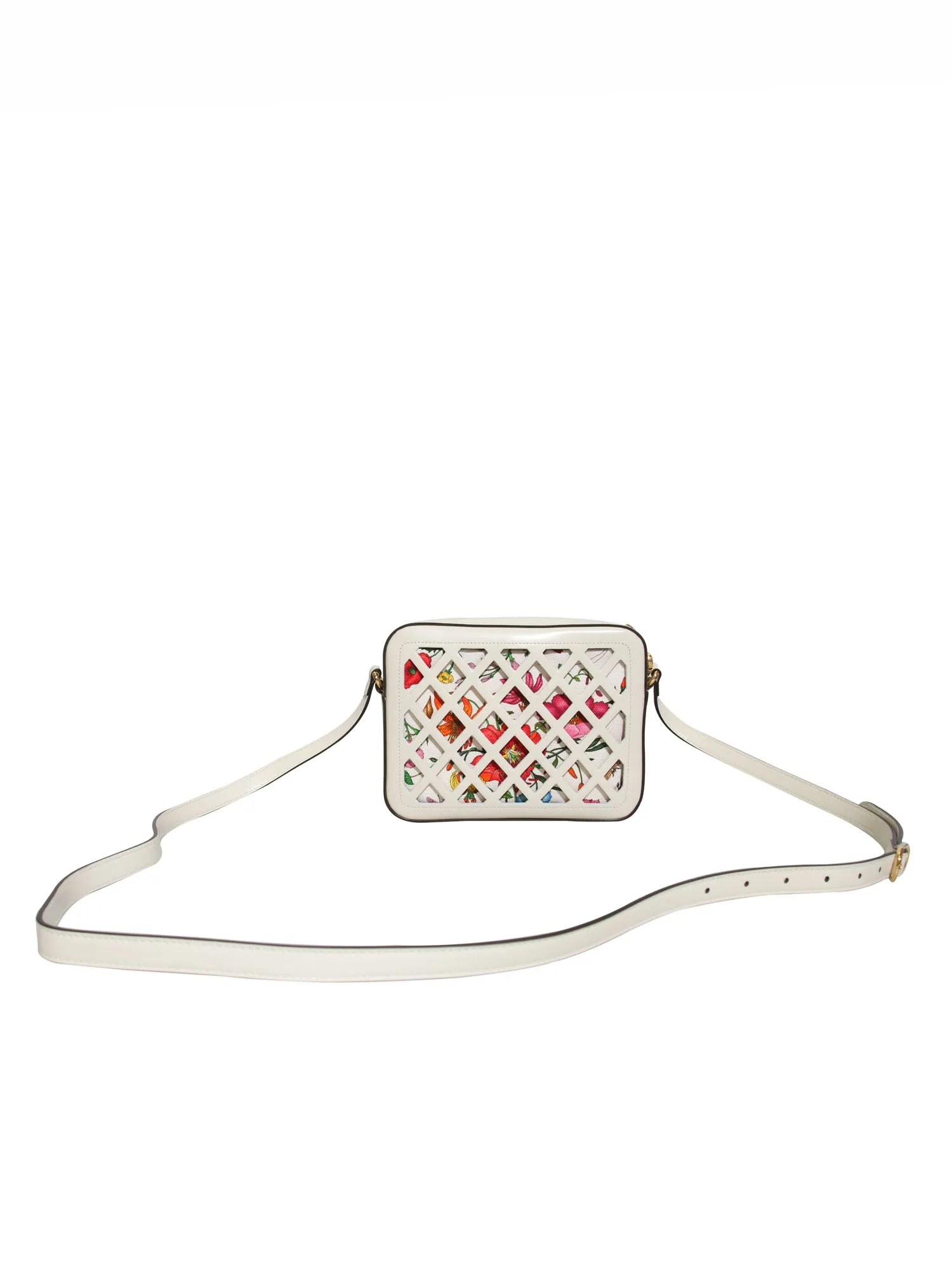 New 2019 Traforata Leather Cutout Flora Shoulder Bag
