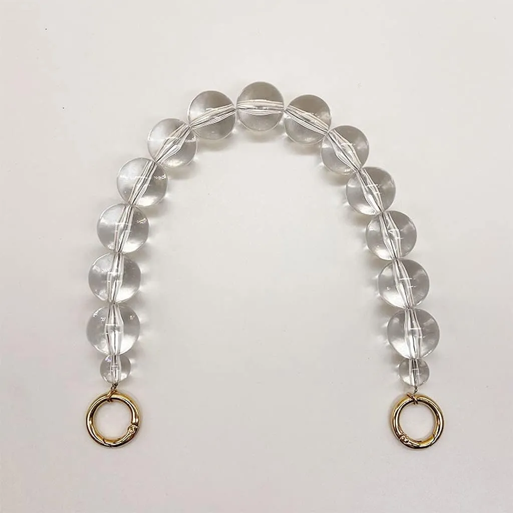 New Material High Translucent Acrylic Transparent Bead Series Bag Chain Bead Chain Jewelry Women Bag Shoulder Strap Bag Chain (Size : 110cm)