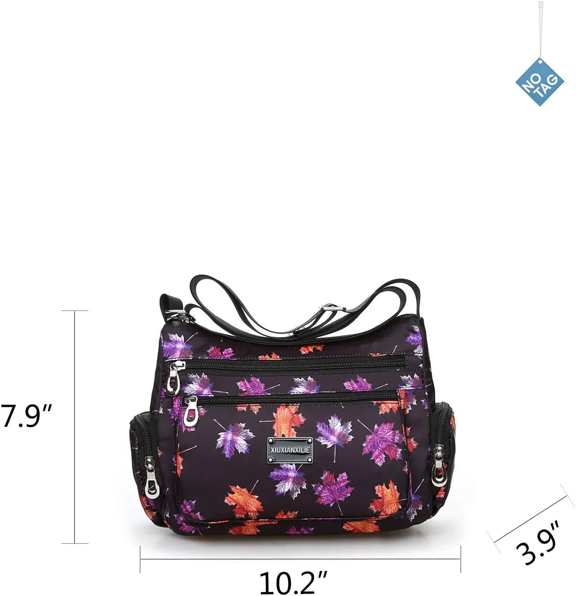 NOTAG Crossbody Bags for Women Nylon Shoulder Bag Floral Multi-Pocket Purses and Handbags