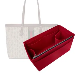 Ophidia GG Medium Tote Bag Organizer, Ophidia GG Large Tote Bag Organizer, Handmade 3mm Premium Felt Snug Sturdy Gold Zipper (For Ophidia Medium Tote, Beige)