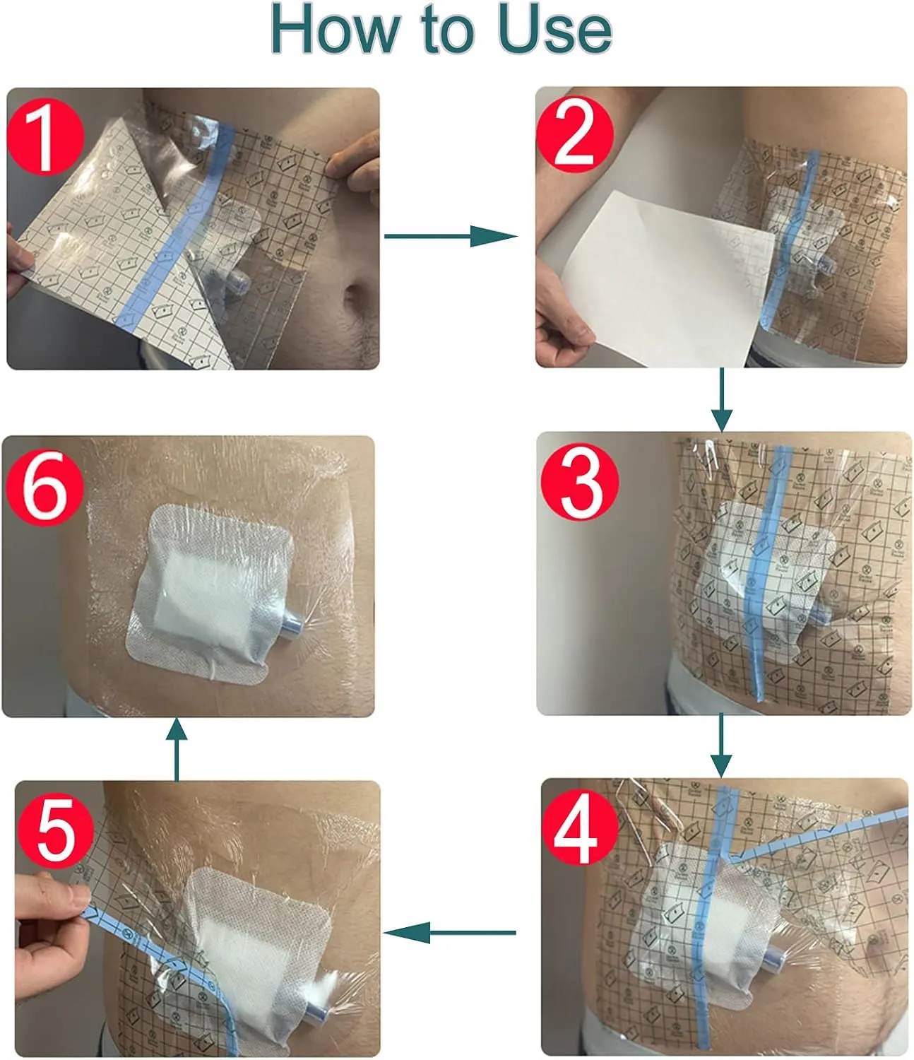 Ostomy Shower Cover Waterproof Ostomy Bag Covers Shower Guard Stoma Shower Shields Colostomy Bathing Bags Shower Protector Adhesive Bandage with Non-Stick Pad for Showering 10"x12" 14 Pcs