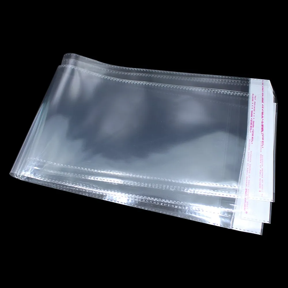 PABCK 100 Pack (Available Size 6.1x11.8 inch) Clear Self Adhesive Straight Hair Packaging Bags with Hang Hole Wigs Hair Storage Beauty Personal Care Hair Care Extensions Wigs Accessories