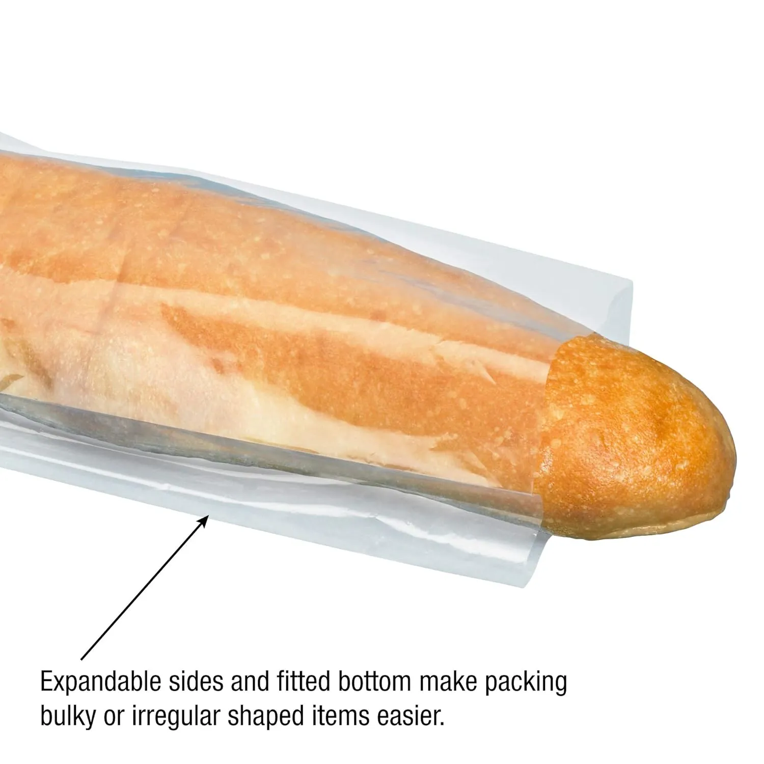 Partners Brand PPBG105 Gusseted 1.5 mil Polypropylene Poly Bags, 2 1/2" x 1 4" x 7 1/2", Clear (Pack of 2000)