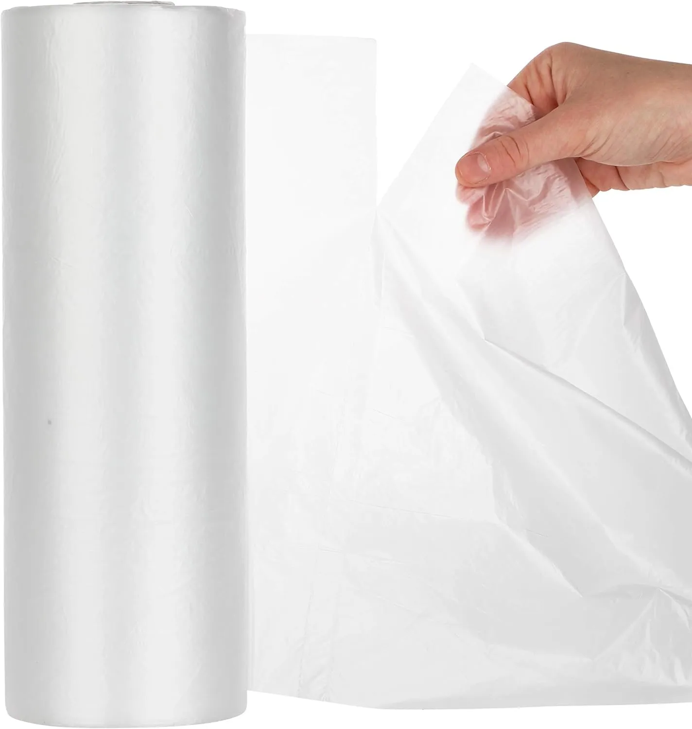 Party Bargains 10" X 15" Plastic Unprinted Produce Bag on a Roll, Bread and Grocery Clear Bag, 450 Bags
