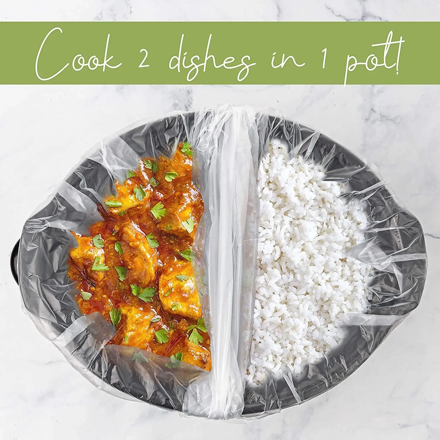 Party Bargains 30 Bags Slow Cooker Liners - Fits 7-8 Quarts, 21 x 4 x 13 Inches, 4" Wide Gusset, X-Large Crock Pot Liners, Multi Use Cooking Bags, Sous Vide