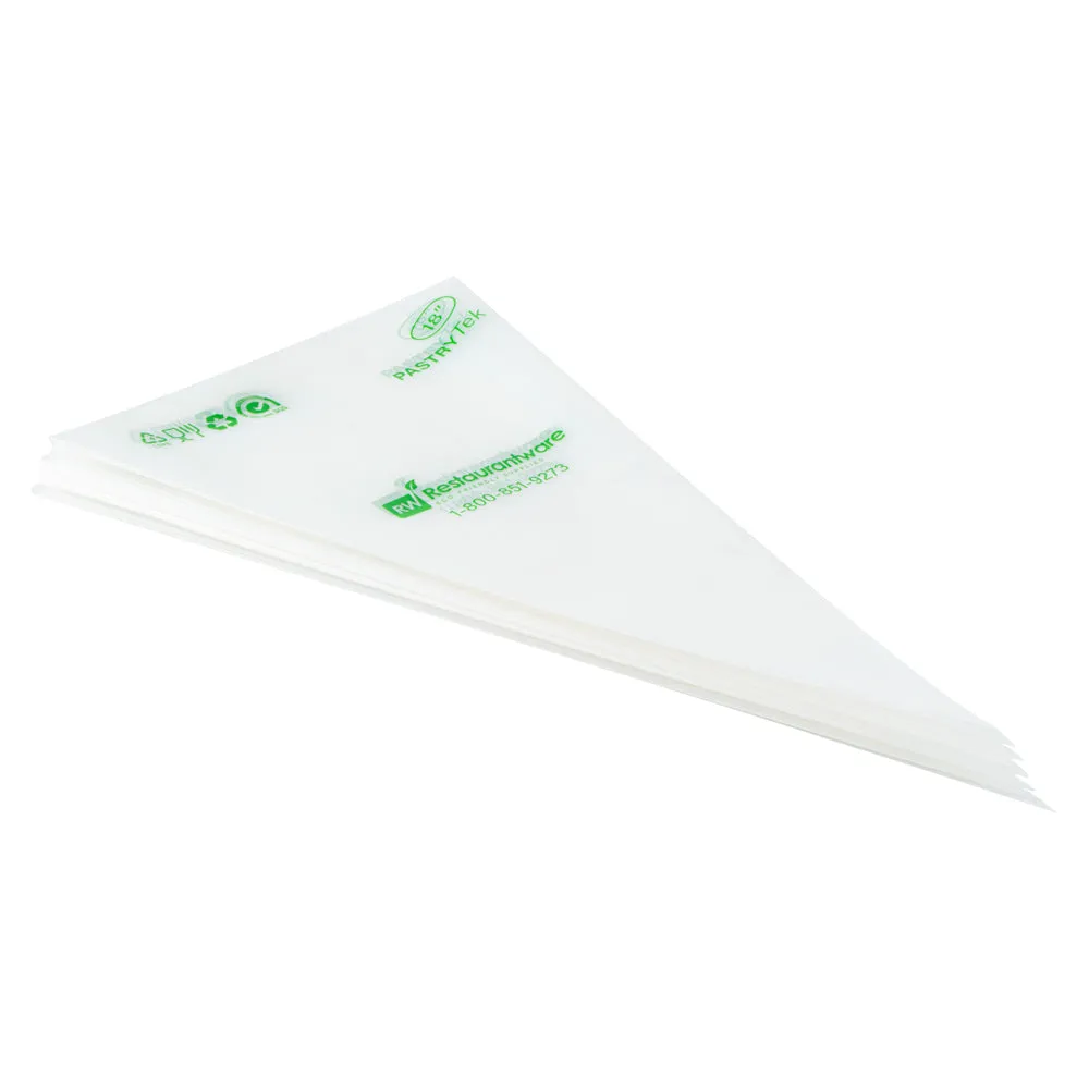 Pastry Tek Clear Plastic Pastry Piping Bag - Dual Color - 18" - 100 count box