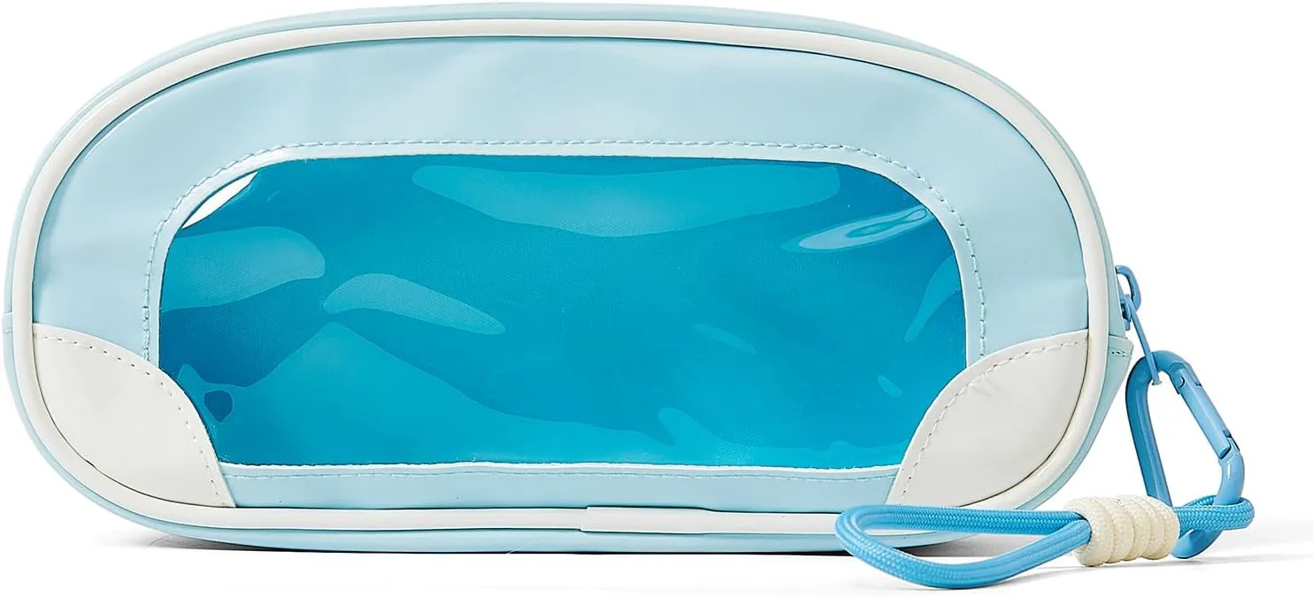 Pencil Pouch for Girls, Cute Pencil Case with Zipper, Large Capacity Clear Stationary Bag for School Teen Boys
