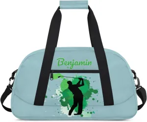 Personalized Kids Duffel Bag,Custom Sport Gym Bag for Boys Girls,Weekender Overnight Bags Travel Duffel Bag,Customized Kids Gift Golf Ball