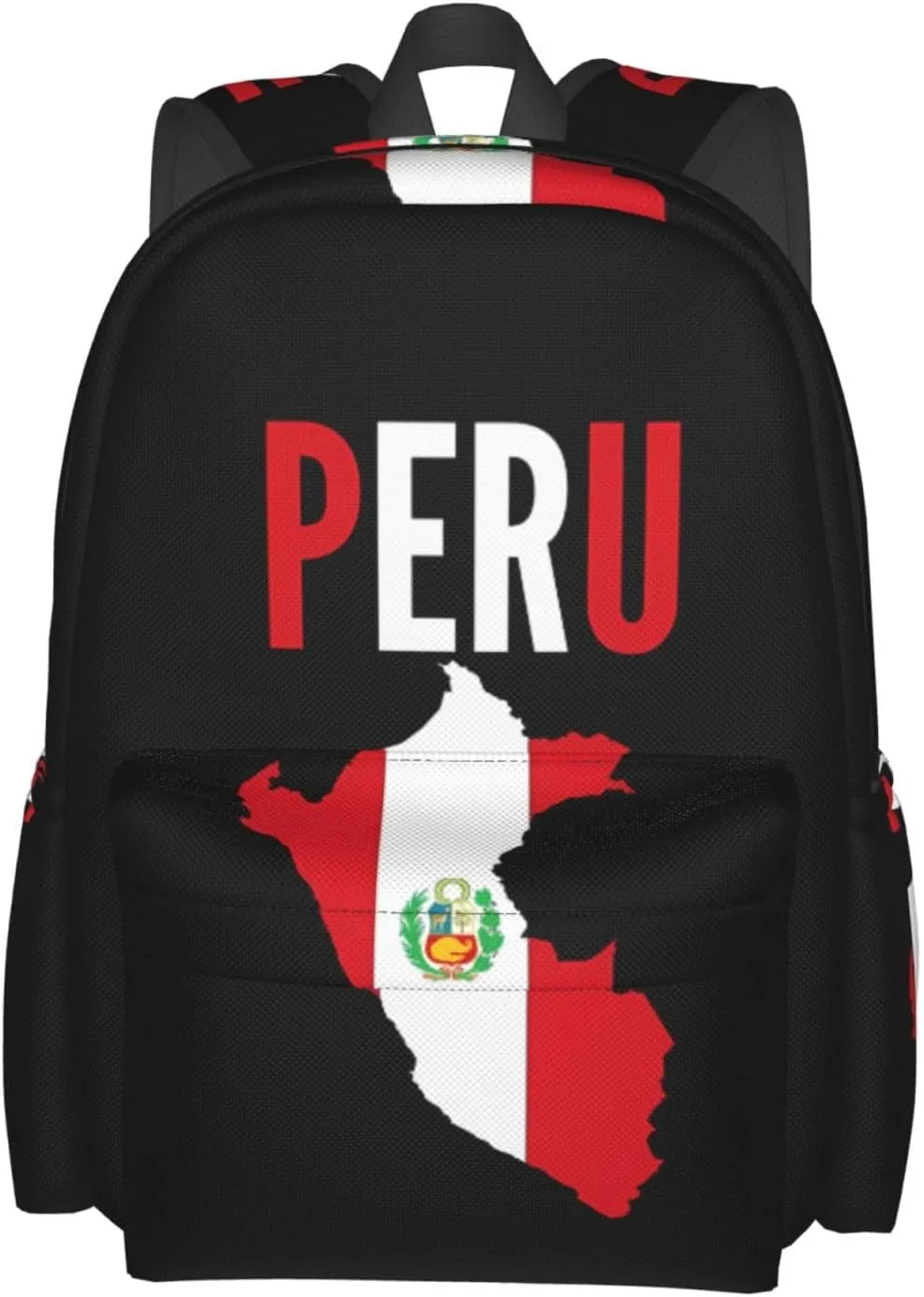 Peruvian Peru Flag Backpack Large Capacity Backpack Lightweight Double Shoulder Bag For Women Men Travel