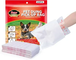 Pet Soft Dog Poop Bags Flushable - Dog Waste Bags Double Layers Pet Poop Pick-up Bag for Cats and Dogs, 100pcs