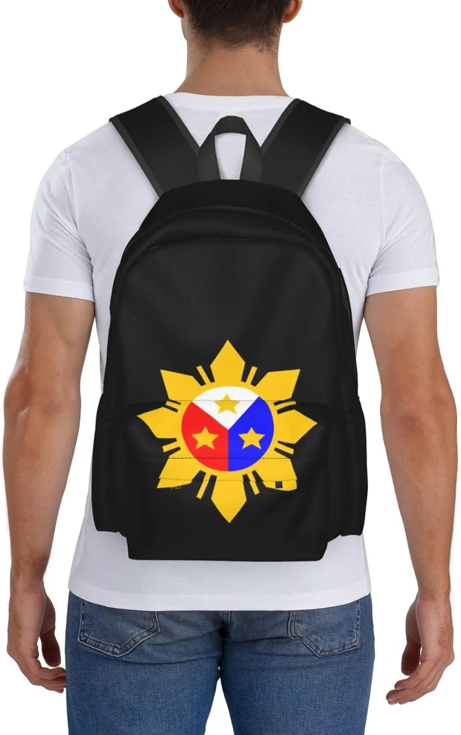 Philippines Flag Large Capacity Backpack Casual Double Shoulder Bag Laptop Backpack Travel Daypack For Women Men