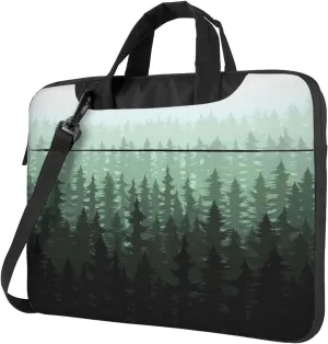 Pine Trees Laptop Bag Shoulder Messenger Bag Computer Tote Briefcase for Work School
