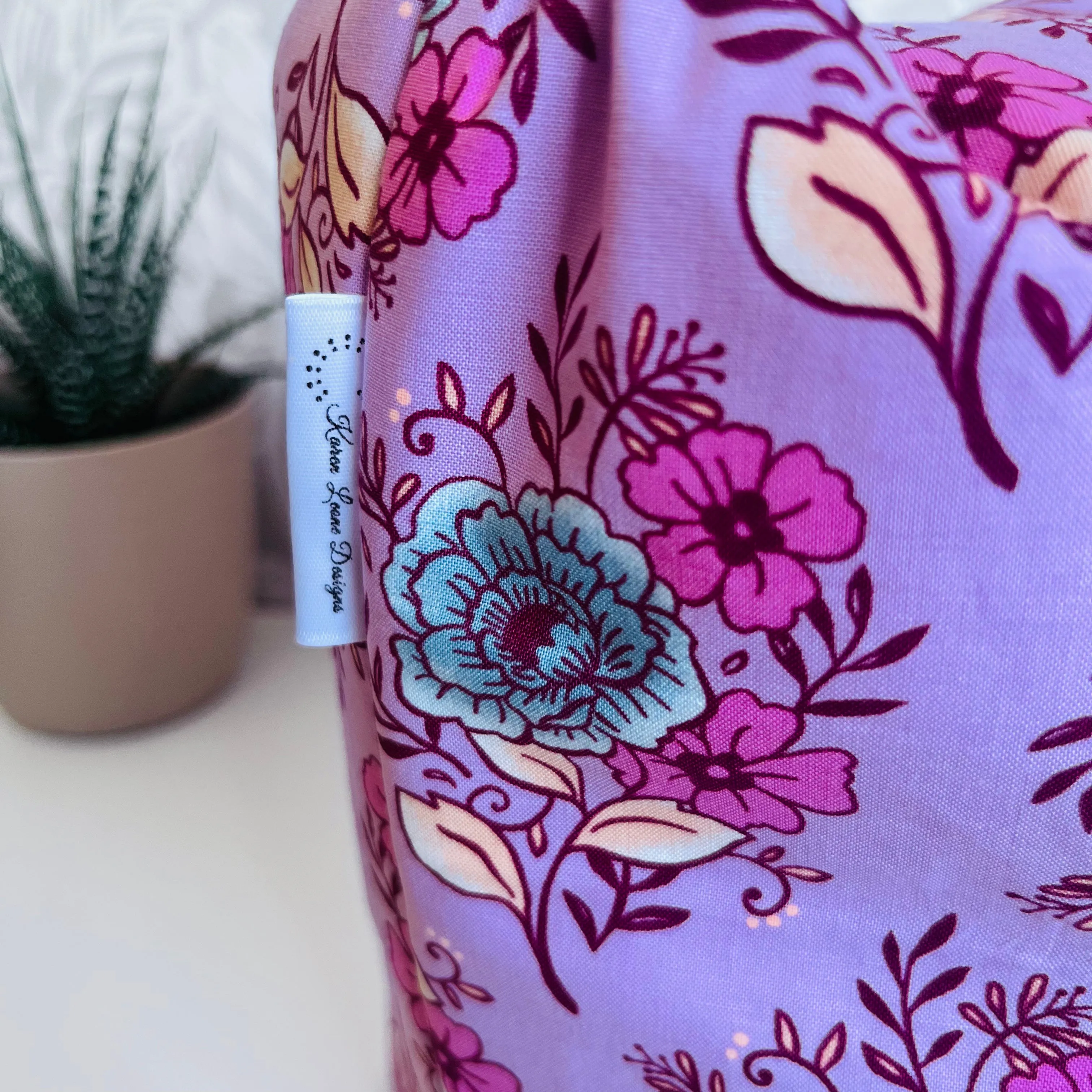 Pink Floral Lunch Bag