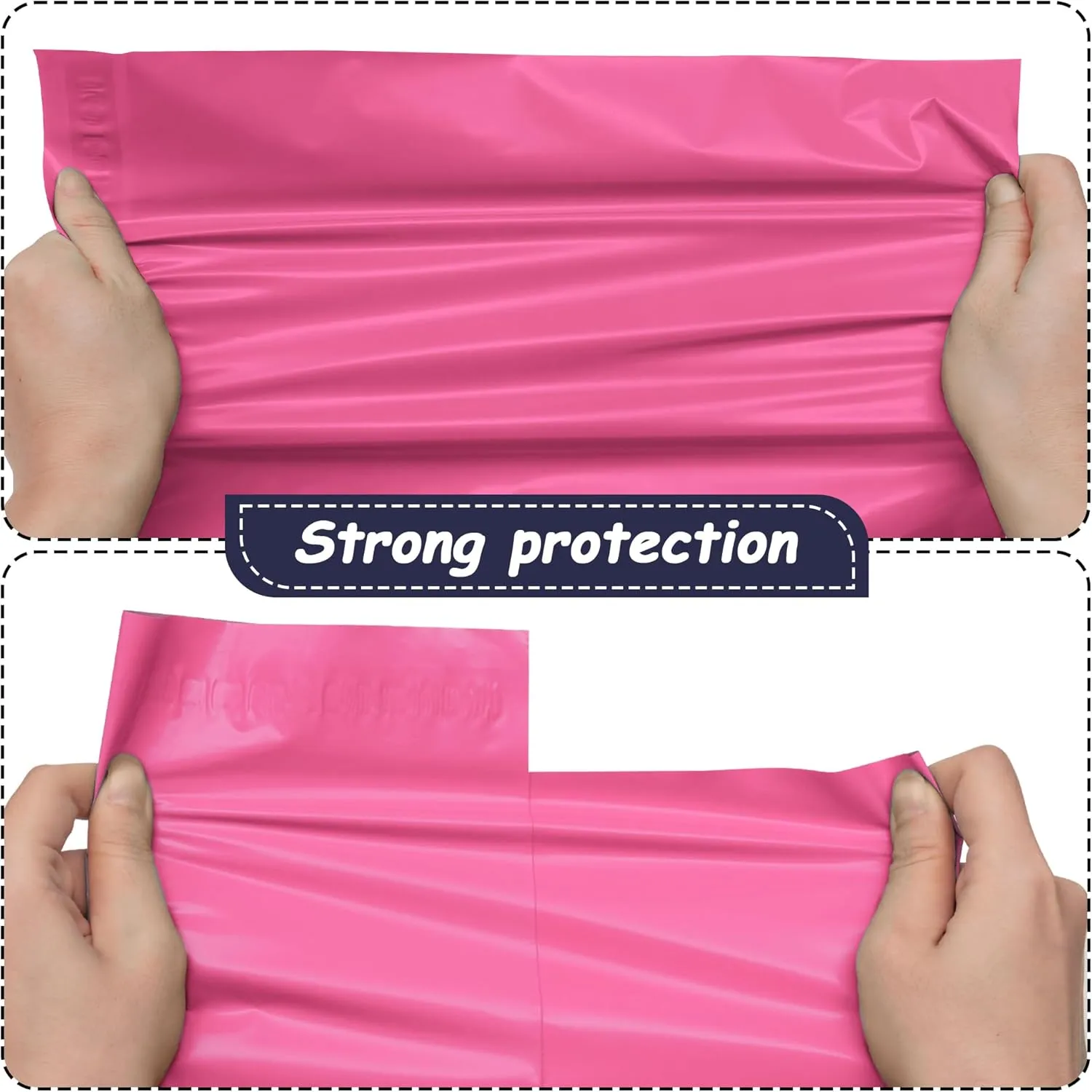 Pink Poly Mailers 14.5x19 Inch 50 Pcs, Strong Adhesive Shipping Bags for Clothing, Self-Sealing and Waterproof Mailing Envelopes, Privacy Protected Mailer Bags for Small Business
