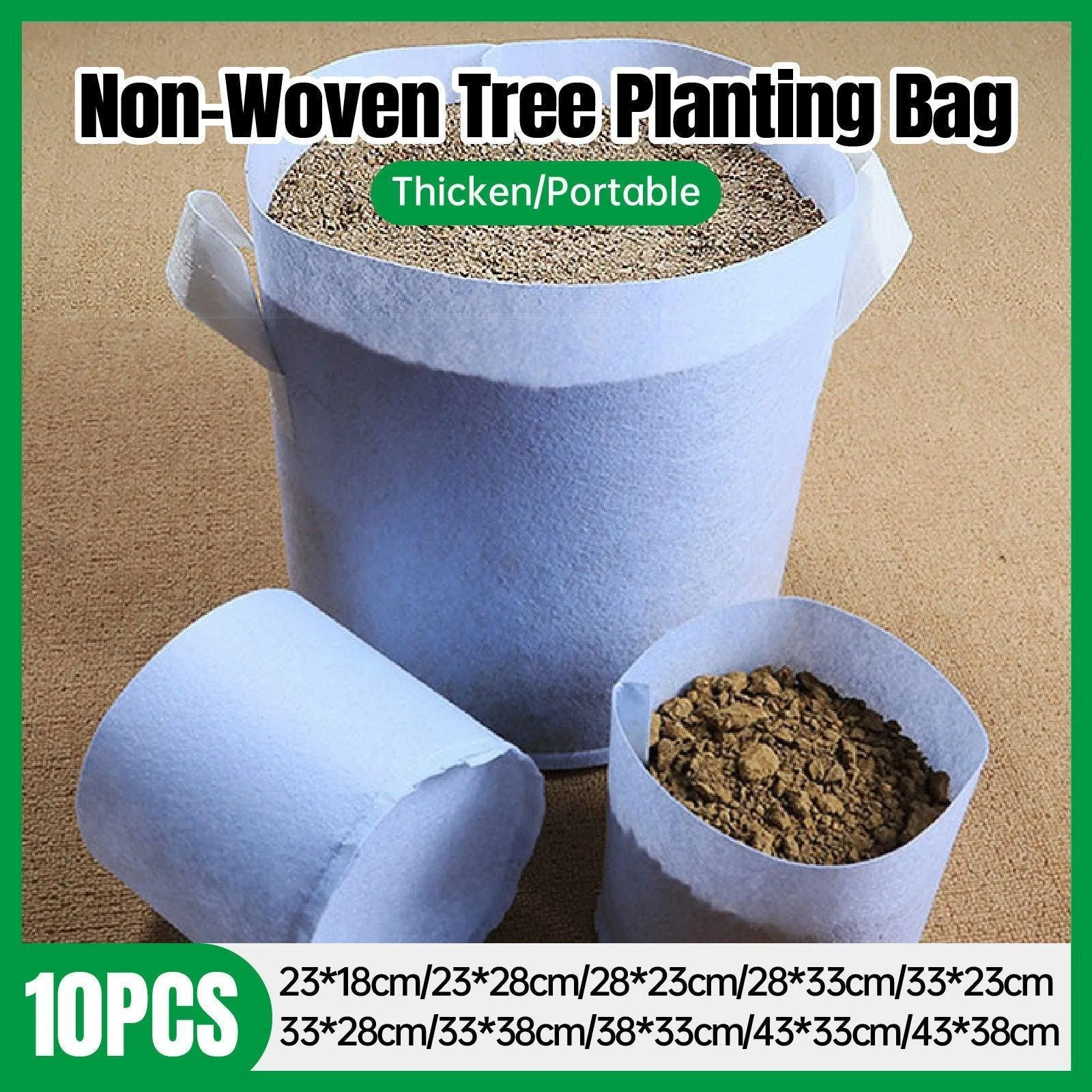 Plant Grow Bag Light Blue 10PCS