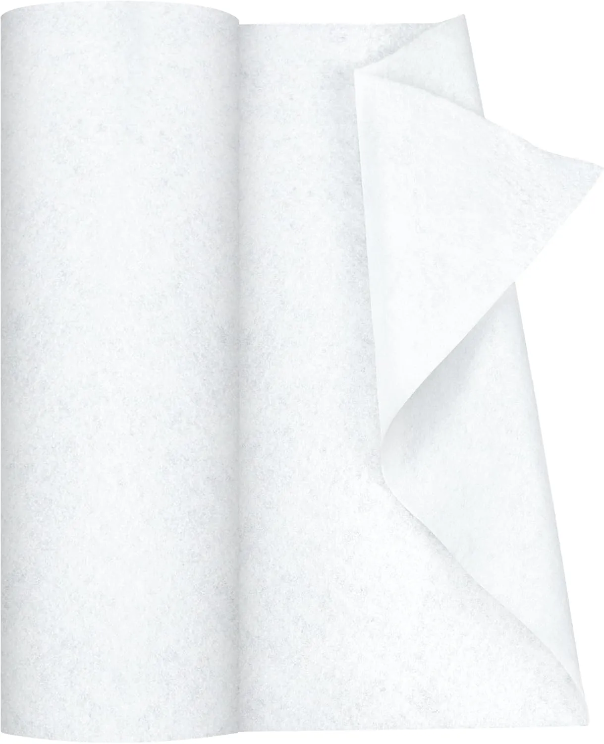 PLANTIONAL Iron-On Fusible Fleece Interfacing: 16.5 Inches x 10 Yards Medium Weight Single-Sided Loft Iron On Fusible Fleece White for Sewing Crafting and Home Decor