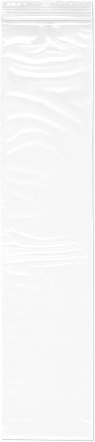 Plymor 3" x 14" (Pack of 500), 2 Mil Zipper Reclosable Plastic Bags