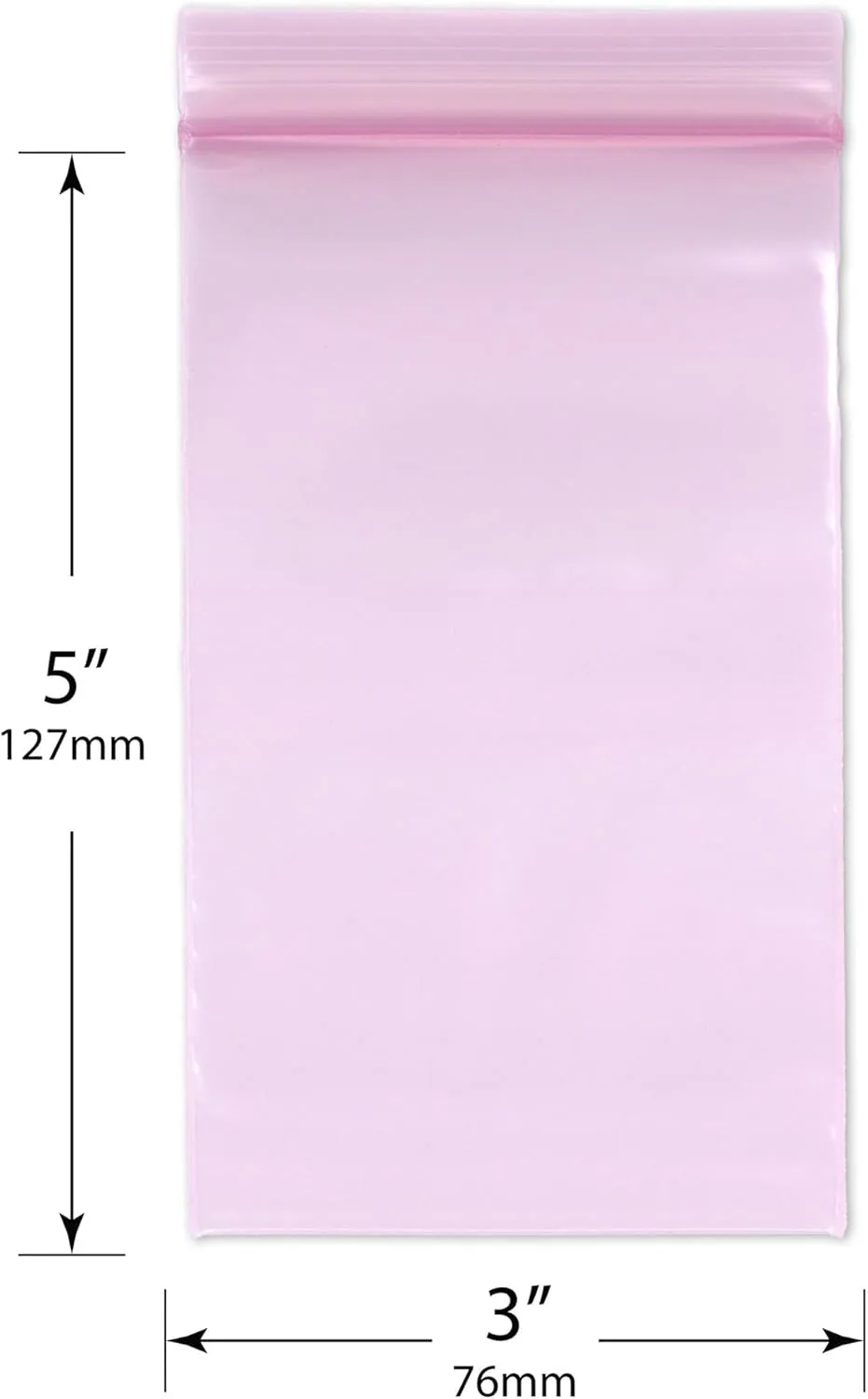 Plymor 3" x 5" (Pack of 100), 4 Mil Heavy Duty Anti-Static Zipper Reclosable Plastic Bags