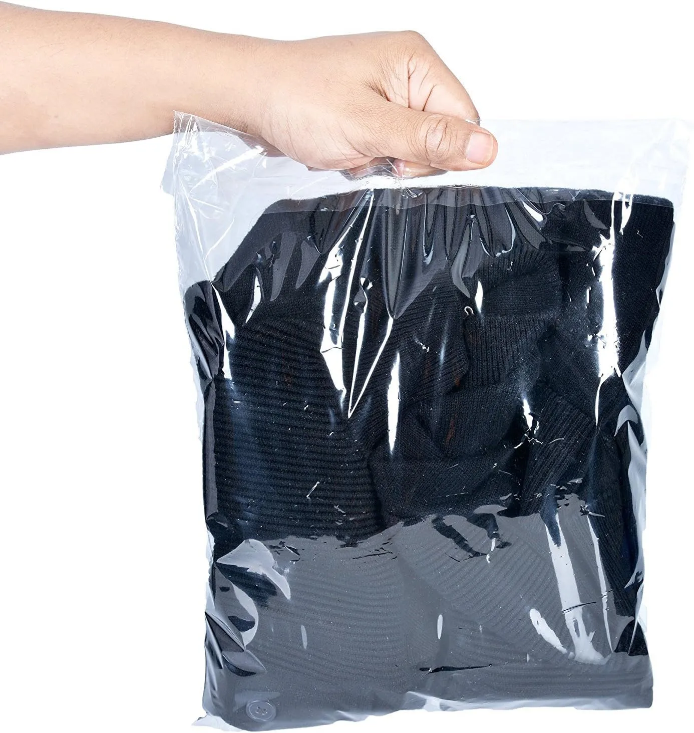 Poly Bags with Suffocation Warning 9x12", 11x14", 14x20" - Large Combo Pack of 300 (100 each size) - Clear Poly Bags by Retail Supply Co - Extra Strong Seal