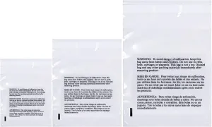 Poly Bags with Suffocation Warning 9x12", 11x14", 14x20" - Large Combo Pack of 300 (100 each size) - Clear Poly Bags by Retail Supply Co - Extra Strong Seal