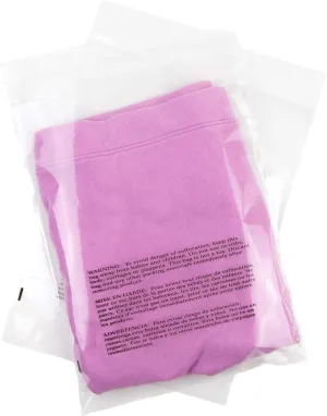 Poly Bags with Suffocation Warning 9x12" – Extra Strong Seal Clear Self-Sealing Packaging Bags – 200 Pack for Shipping and Retail – Retail Supply Co