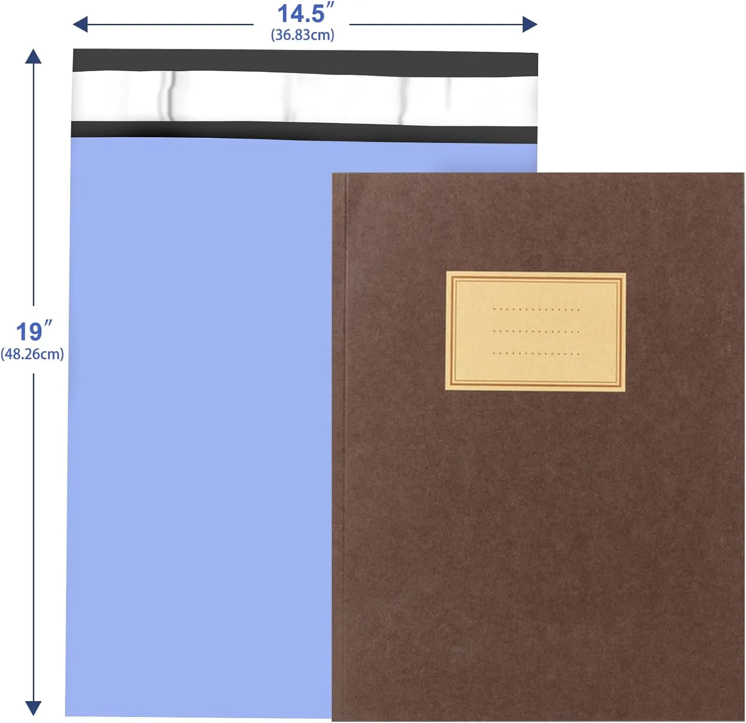 Poly Mailers 14.5x19, Large Poly Mailers 100 Pack, Shipping Mailers with Self Seal Adhesive, Waterproof and Tear-Proof Mailers Poly Bags for Small Business (Light Blue）