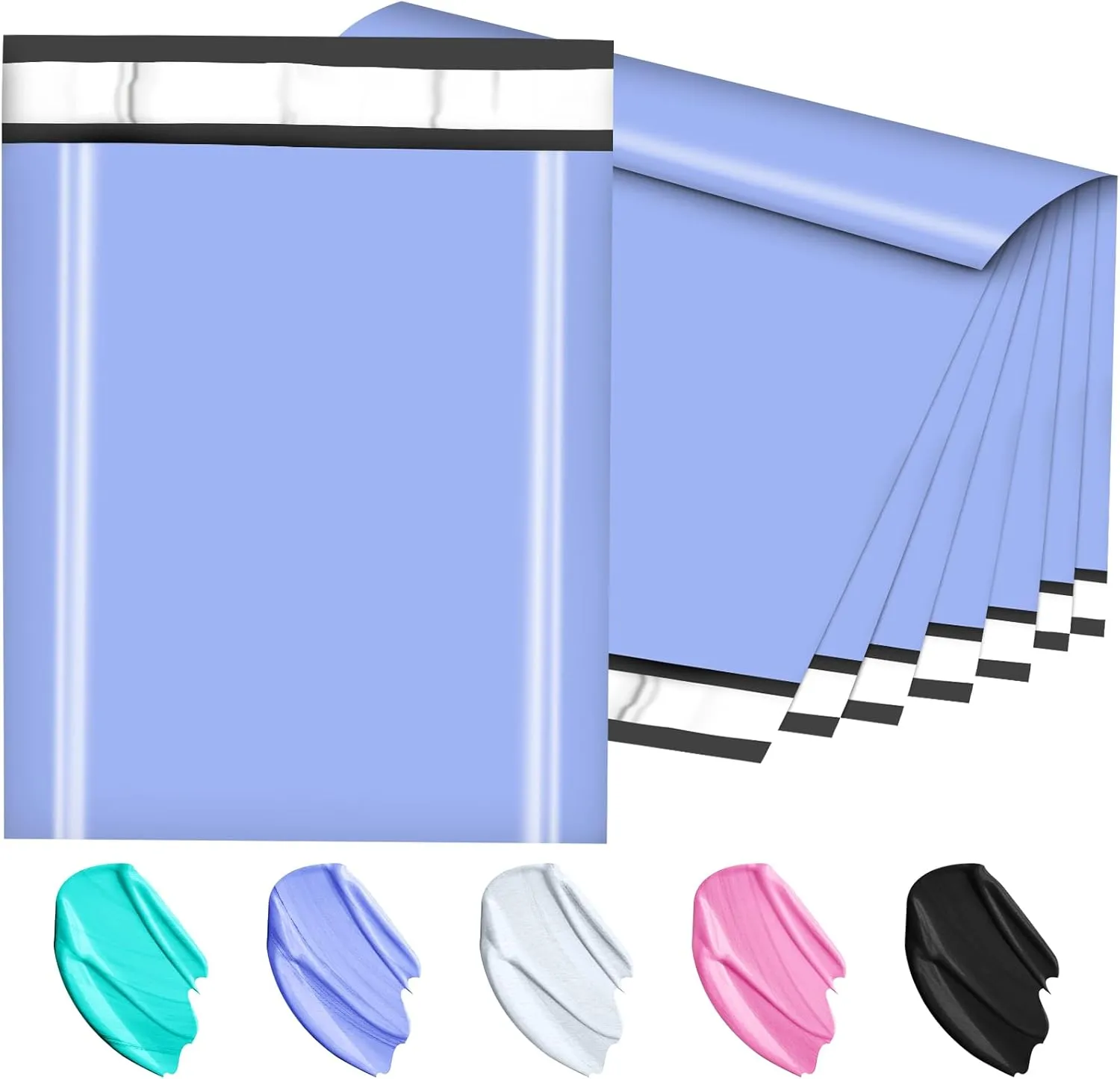 Poly Mailers 14.5x19, Large Poly Mailers 100 Pack, Shipping Mailers with Self Seal Adhesive, Waterproof and Tear-Proof Mailers Poly Bags for Small Business (Light Blue）