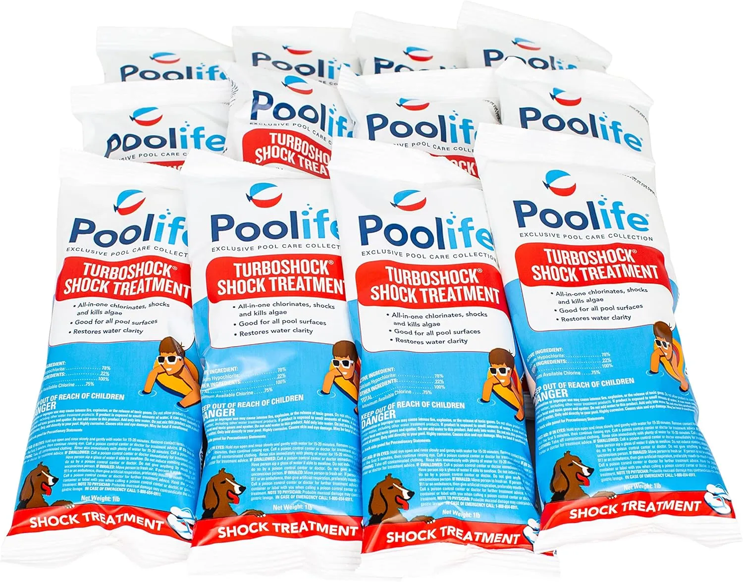 POOLIFE Turbo Shock 1 Lbs Bags (12)