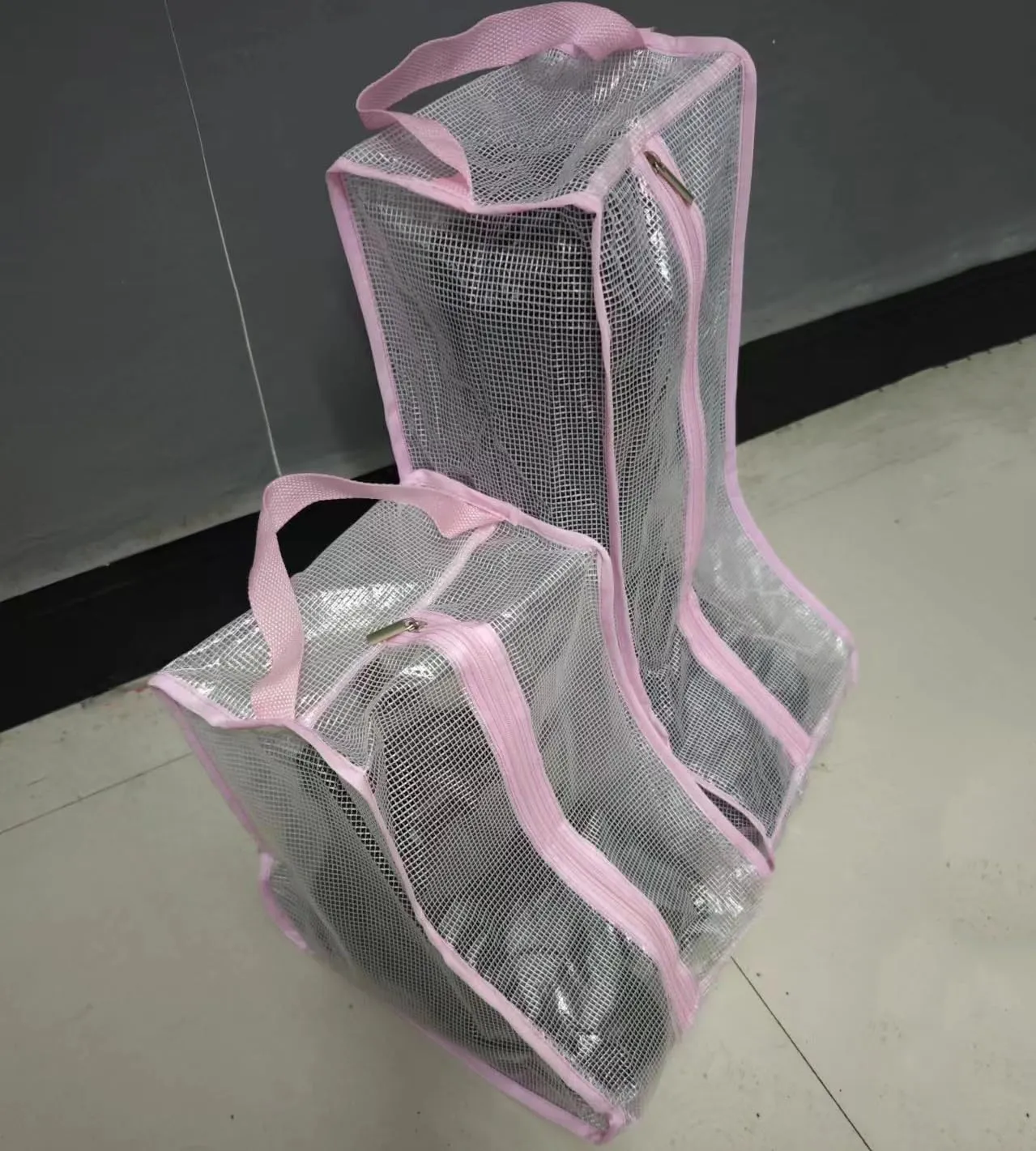 Portable Women Tall/Short Boots Storage Bags - 2 Packs Waterproof Tall/Short Boot Carry Bag for Travel and Daily Use