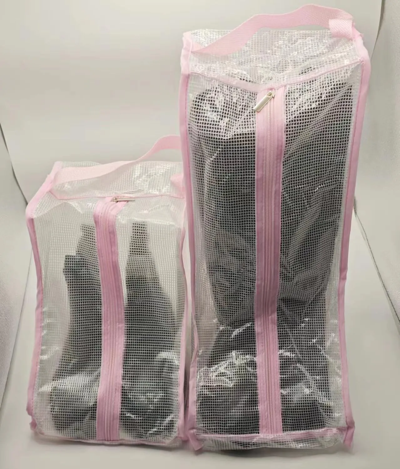 Portable Women Tall/Short Boots Storage Bags - 2 Packs Waterproof Tall/Short Boot Carry Bag for Travel and Daily Use