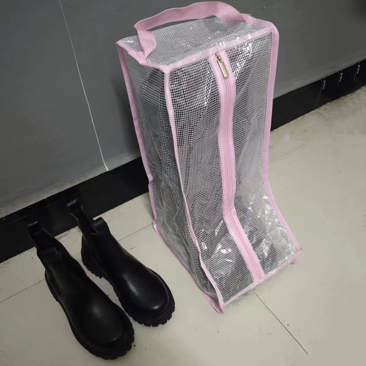 Portable Women Tall/Short Boots Storage Bags - 2 Packs Waterproof Tall/Short Boot Carry Bag for Travel and Daily Use