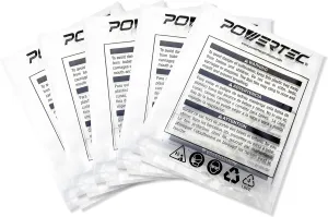 POWERTEC 70002 Clear Plastic Dust Collection Bags, 20-Inch x 43-Inch | Dust Collector Bags for machine with 20” Filter Drum, 5 count, Pack of 1