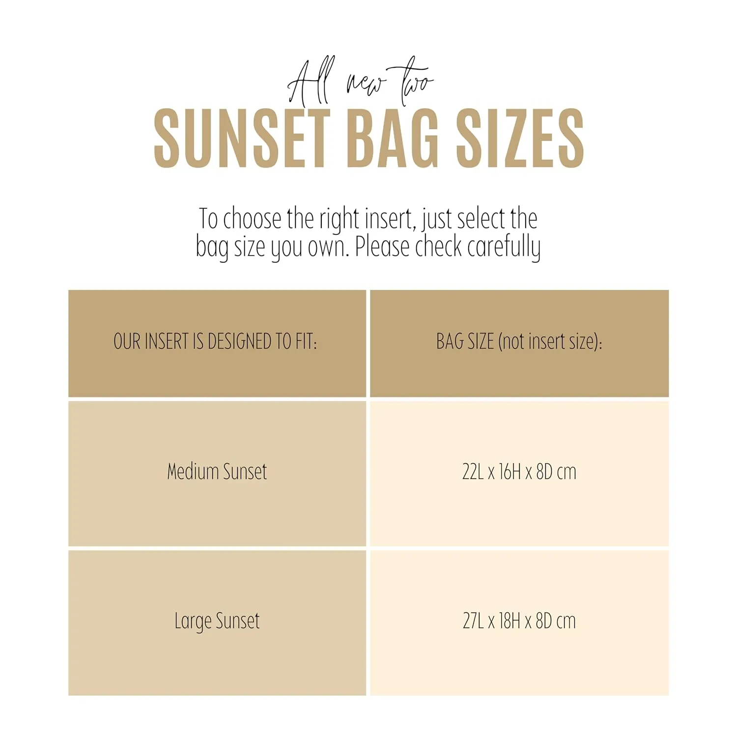 Premium Purse Organizer compatible with YSL Sunset Medium Bag Organizer Insert, Large Sunset Bag Insert, FULL Set of 2 Inserts Handmade 2mm Premium Felt Snug Sturdy (For Sunset Large, Sienna)