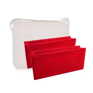 Premium Purse Organizer fits Constance 18 Bag Insert, Mini Constance 24 Bag Organizer, FULL Set of 2 Inserts, 1.2mm Thick Felt Snug Sturdy Gold Zipper (For Constance 18 (Mini), Navy)