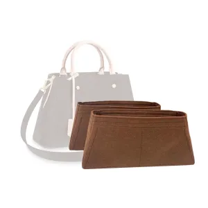 Premium Purse Organizer fits Montaigne MM Bag Organizer, Full Set of 2 Handmade Snug Sturdy 2mm Felt Tapered Shape, Montaigne BB Insert, Montaigne MM Insert (For Montaigne BB, Sienna)