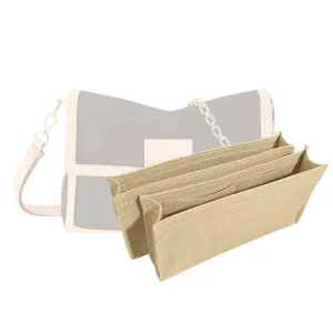 Premium Purse Organizer for Dauphine MM Bag Insert, fits Lv Dauphine Bag Organizer, Handmade 1.2mm Premium Felt Insert, Snug Sturdy Fit with Gold Zipper (For Dauphine Soft GM, Brown)