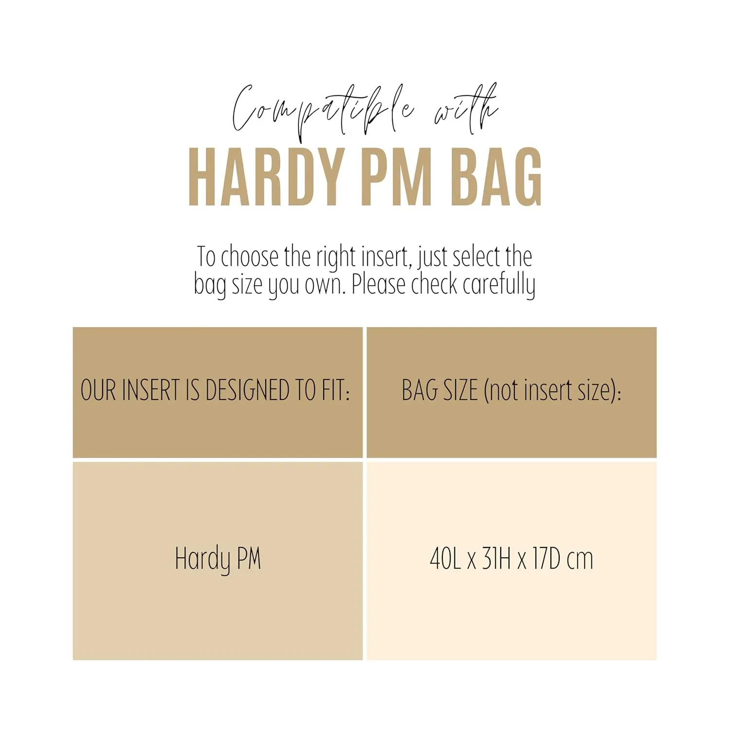 Premium Purse Organizer for Hardy PM Bag Organizer, Hardy Bag Insert, Handmade Snug Sturdy 2mm Thick Felt Organizer with Silver Zipper (For Hardy PM, Black)