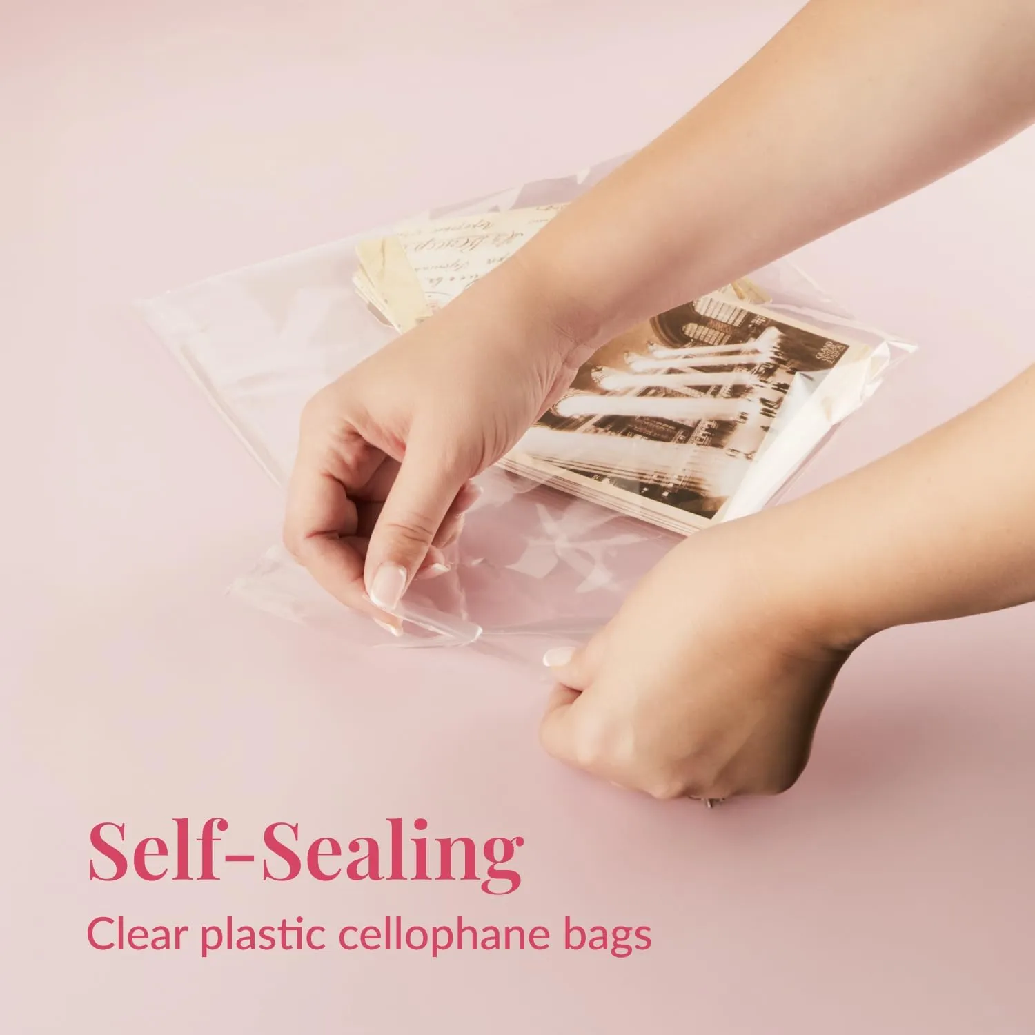 Prestee 200pk Self-Sealing Clear Plastic Cellophane Bags, 6x10 Goody Bags, Candy Bags, Cookie Bags for Gift Giving, Clear Bags Self-Sealing