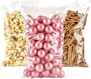 Prestee 200pk Self-Sealing Clear Plastic Cellophane Bags, 6x10 Goody Bags, Candy Bags, Cookie Bags for Gift Giving, Clear Bags Self-Sealing