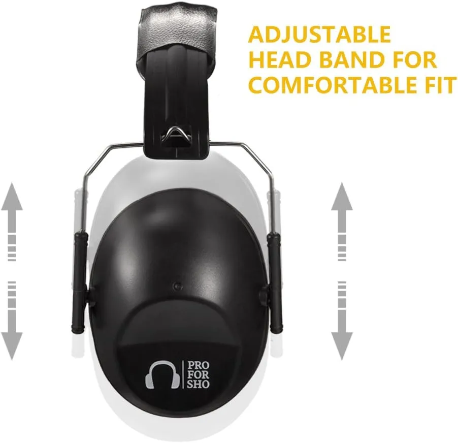 Pro For Sho 34dB NRR Hearing Protection Ear Muffs - Highest NRR in Compact Design, Ear Protection for Shooting, Mowing, Work