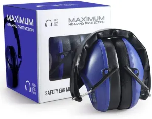 Pro For Sho 34dB NRR Hearing Protection Ear Muffs - Highest NRR in Compact Design, Ear Protection for Shooting, Mowing, Work