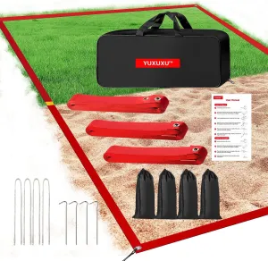 Professional Beach Volleyball Lines for Sand-2 Inch, Highly Visible, All-Weather, with Stainless Anchors & Sand Bags - Official Court 30' X 60'|Short Court 26.3' X 52.6'