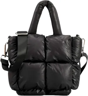Puffer Tote Bag, Small Puffy Bags for Women Lightweight Down-Filled Crossbody Quilted Tote Bag Shoulder Handbags Purse