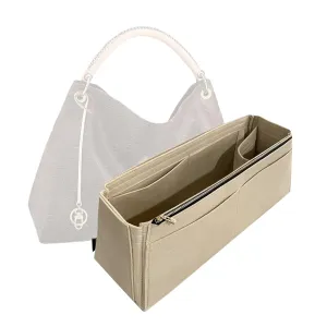 Purse Organizer for Lv Artsy MM Purse Organizer Insert, Artsy GM Organizer, Handmade Snug Sturdy 2mm Felt with Gold Zipper Tapered Shape Perfect Fit (For Artsy GM, Mint)