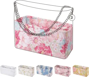 Purse Organizer Insert Fits Chanel 22bags, Lightweight Bag Shaper for Women Luxury Handbag Tote, Soft Inner Bag(22bag Medium, Blooming)