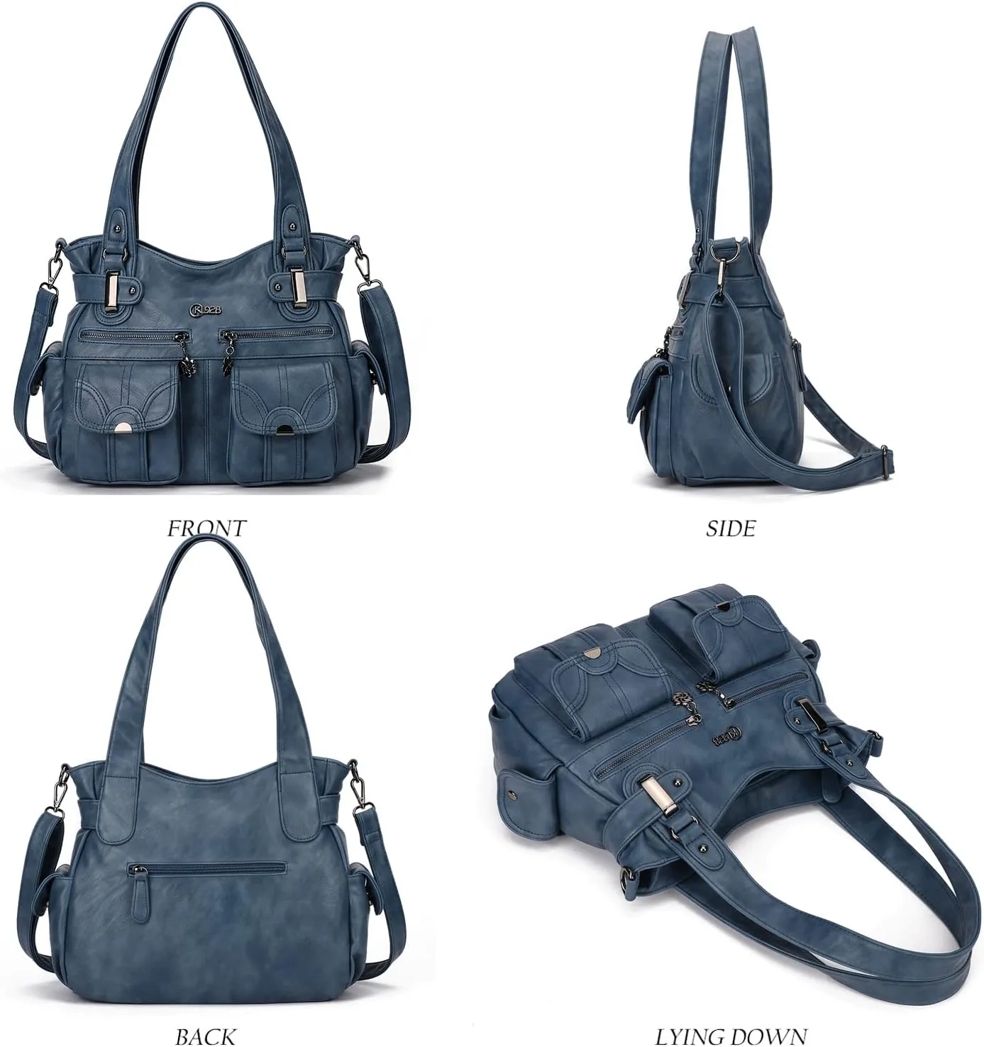 Purses and Handbags for Women Large Hobo Shoulder Bags Soft PU Leather Multi-Pocket Tote Bag